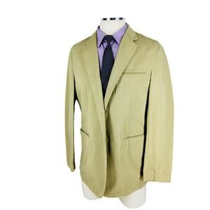 (S) 40R Express Design Studio Mens 2 Button 100% Cotton Blazer Sport Coat Jacket